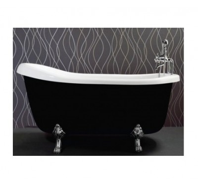 SANITEC RETRO ΜΠΑΝΙΕΡΑ 170X86cm ΜΑΥΡΗ