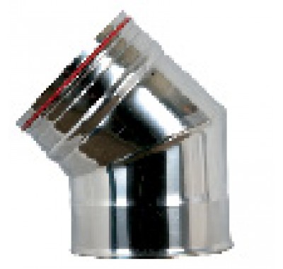 ΚΑΜΠΥΛΗ Φ130 45 μοιρών INOX