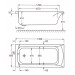 SANITEC ROSA ΜΠΑΝΙΕΡΑ 150X70cm 