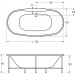 SANITEC SYLVIA ΜΠΑΝΙΕΡΑ ΥΔΡΟΜΑΣΑΖ 180X90cm 
