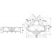 SANITEC MIRANDA ΜΠΑΝΙΕΡΑ ΥΔΡΟΜΑΣΑΖ 135(150)X135(150)cm 