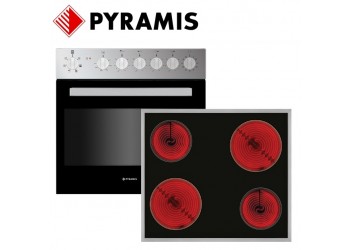 PYRAMIS ΦΟΥΡΝΟΣ 60ΚΠ 145 INOX&ΚΕΡΑΜΙΚΗ ΕΣΤΙΑ ΚΑΤΩ ΠΑΓΚΟΥ